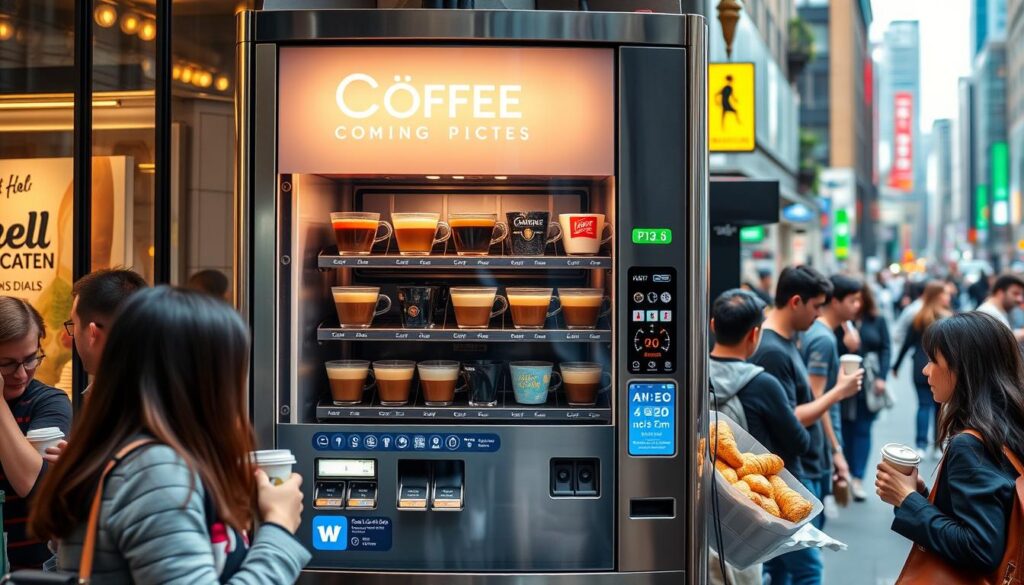 máquina de vending de café