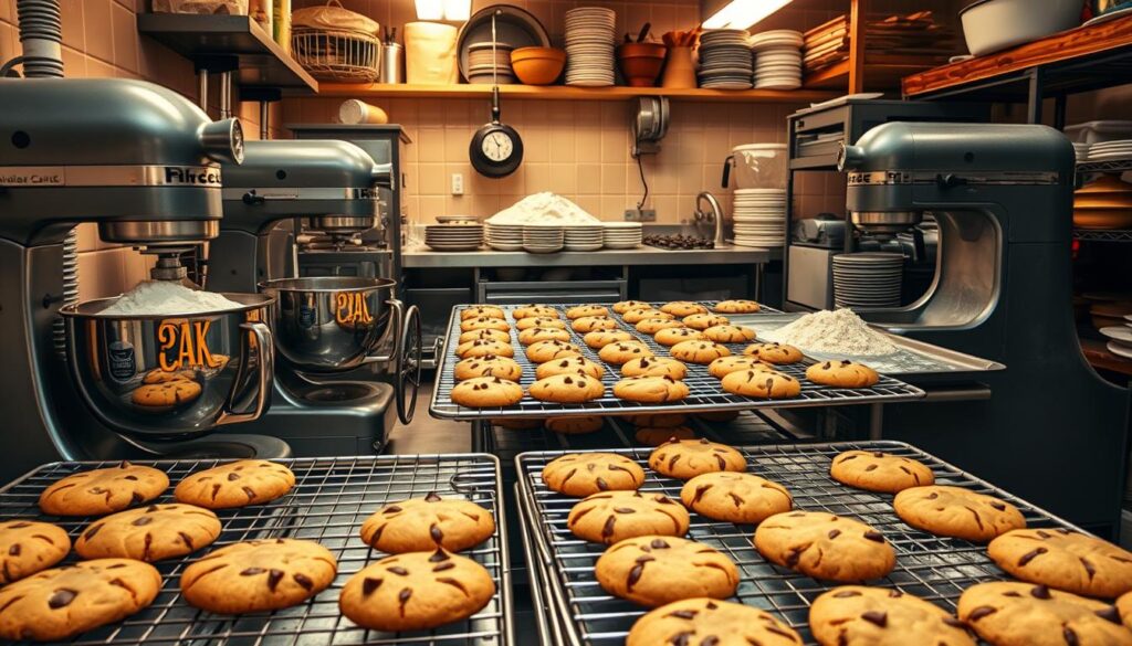 produção de cookies