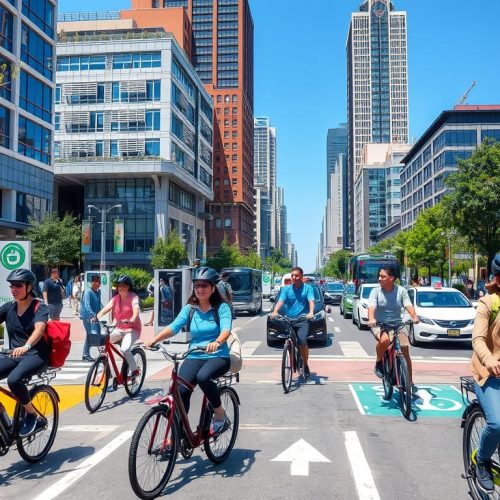 Soluções de Mobilidade Urbana – Serviços inovadores como caronas e aluguel de bicicletas elétricas.